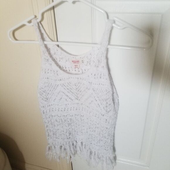 Mossimo Crocheted White Tank Top Size XSmall - Picture 1 of 6